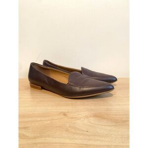 Everlane The Modern Loafer Burgundy Italian Leather Flats Women's Size 8